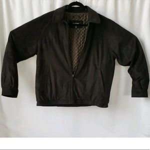 Claiborne Outerwear Microsuede Quilted Line Jacket